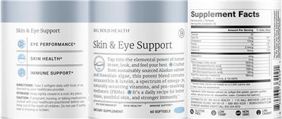 Skin & Eye Support label