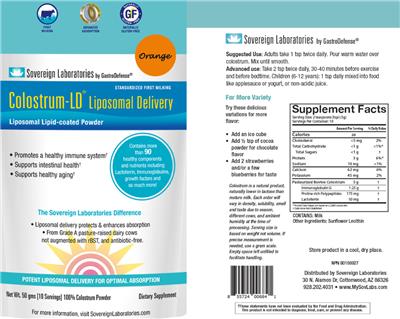 Colostrum-LD Orange label