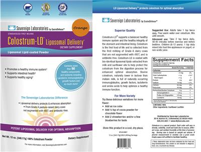 Colostrum-LD Orange label