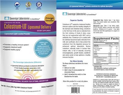 Colostrum-LD Orange Vanilla label
