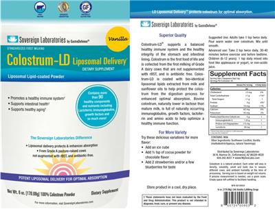 Colostrum-LD Vanilla label