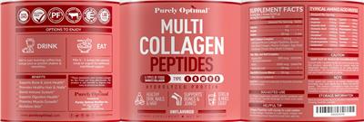 Multi Collagen Peptides Unflavored label