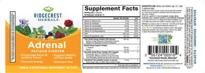 Adrenal Fatigue Fighter label