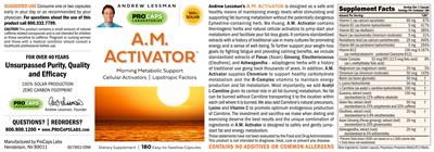 A.M. Activator label
