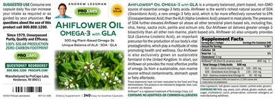 Ahiflower Oil Omega-3 with GLA label