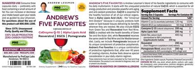Andrew's Five Favorites label