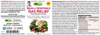 Bean & Vegetable Gas Relief label