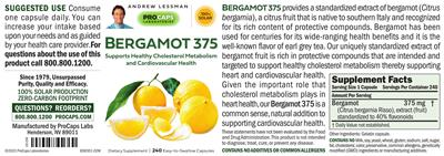 Bergamot 375 label