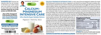 Calcium-Magnesium Intensive Care label