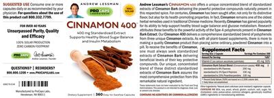 Cinnamon 400 label