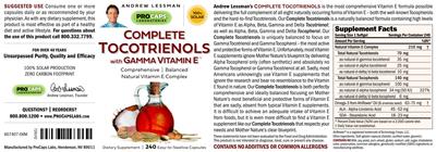 Complete Tocotrienols with Gamma Vitamin E label
