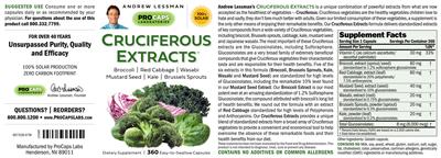 Cruciferous Extracts label