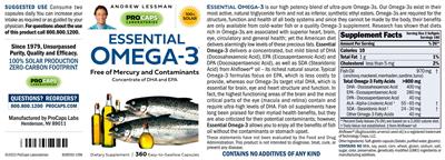 Essential Omega-3 label