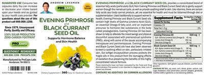 Evening Primrose with Black Currant Seed Oil label
