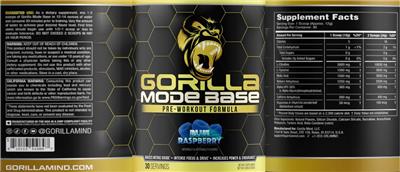 Gorilla Mode Base Blue Raspberry label