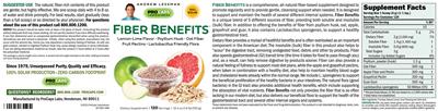 Fiber Benefits Lemon-Lime Flavor label