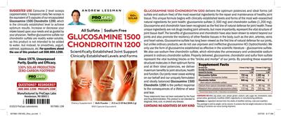 Glucosamine 1500 Chondroitin 1200 Bulk Powder label