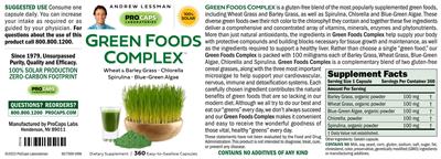 Green Foods Complex label