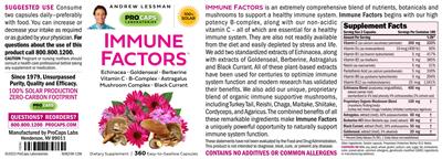 Immune Factors label