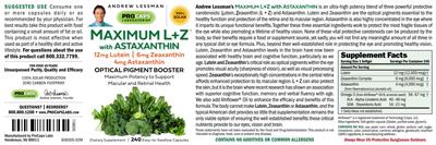 Maximum L+Z with Astaxanthin label
