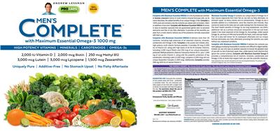 Men's Complete with Maximum Essential Omega-3 1,000 mg label