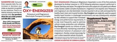 OxyEnergizer label
