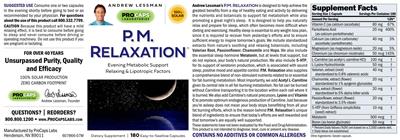 P.M. Relaxation label