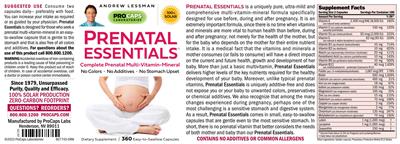 Prenatal Essentials label