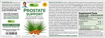 Prostate Support label