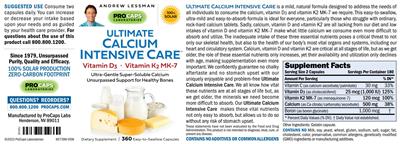 Ultimate Calcium Intensive Care label