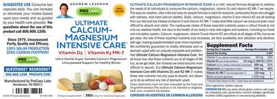 Ultimate Calcium-Magnesium Intensive Care label