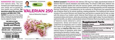 Valerian 250 label