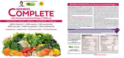Women's Complete with Maximum Essential Omega-3 1,000 mg label