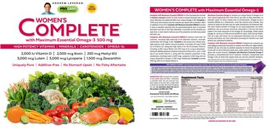 Women's Complete with Maximum Essential Omega-3 500 mg label
