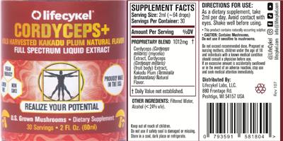 Cordyceps+ label