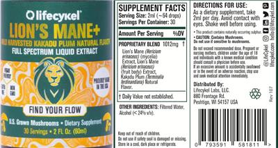 Lion's Mane+ label