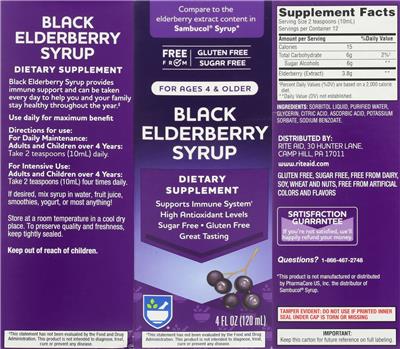 Black Elderberry Syrup label
