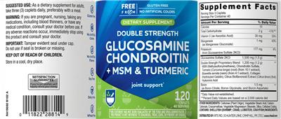 Glucosamine Chondroitin + MSM & Turmeric Double Strength label