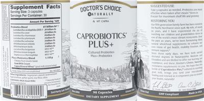 Caprobiotics Plus+ label