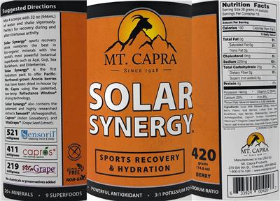 Solar Synergy Berry label