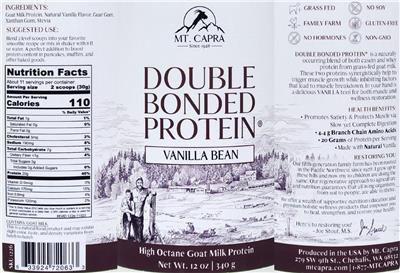 Double Bonded Protein Vanilla Bean label