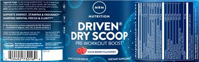 Driven Dry Scoop Sour Berry Flavored label