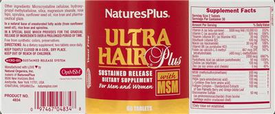 Ultra Hair Plus with MSM label