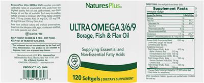 Ultra Omega 3/6/9 label