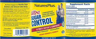 Ultra Sugar Control label
