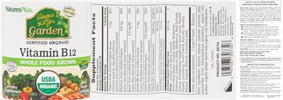 Vitamin B12 label