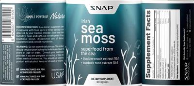 Irish Sea Moss label