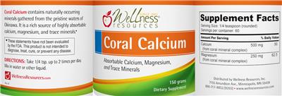 Coral Calcium label