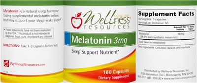Melatonin 3 mg label