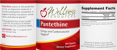Pantethine label